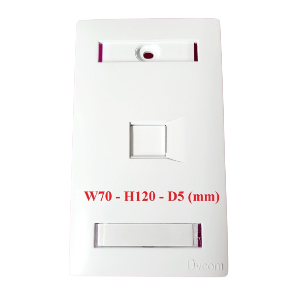 Mặt nạ 1 port, hình chữ nhật có nắp che 70 x 120 x 5.0mm