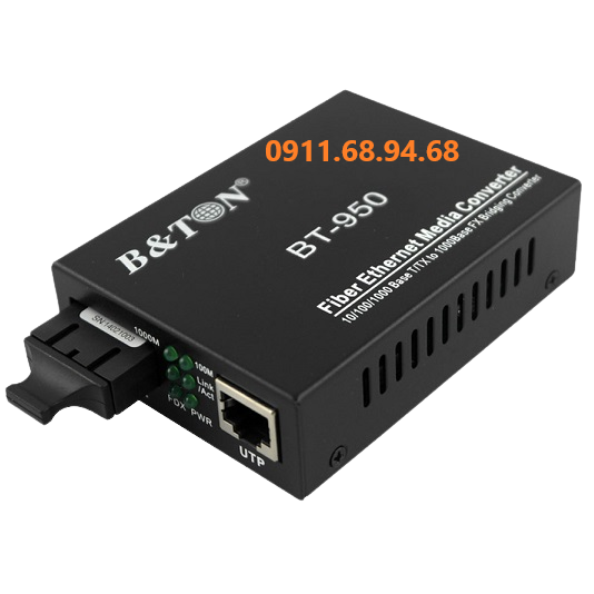 Bộ chuyển đổi quang điện Gigabit B&TON BT-950GS-20, 2 sợi quang