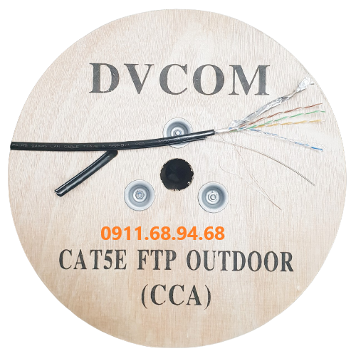 DVCOM Cáp mạng chống nhiễu Cat.5FTP - Hợp kim nhôm (CCA)