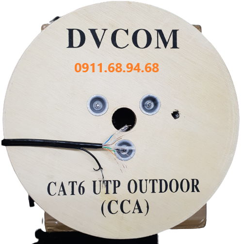 DVCOM Cáp mạng Cat.6UTP treo ngoài trời - Hợp kim nhôm (CCA)
