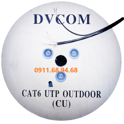 DVCOM Cáp mạng Cat.6UTP treo ngoài trời - Đồng nguyên chất