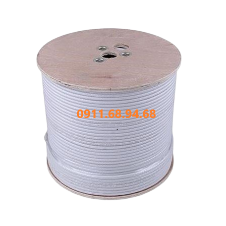 Cáp đồng trục RG6 UNISAT 2 lớp bạc chống nhiễu, cuộn 305m